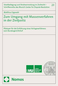 Vorderes Coverbild Zum Umgang mit Massenverfahren in der Ziviljustiz
