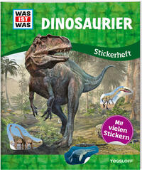 Vorderes Coverbild WAS IST WAS Stickerheft Dinosaurier