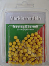 Vorderes Coverbild Markiernadeln, Gelb