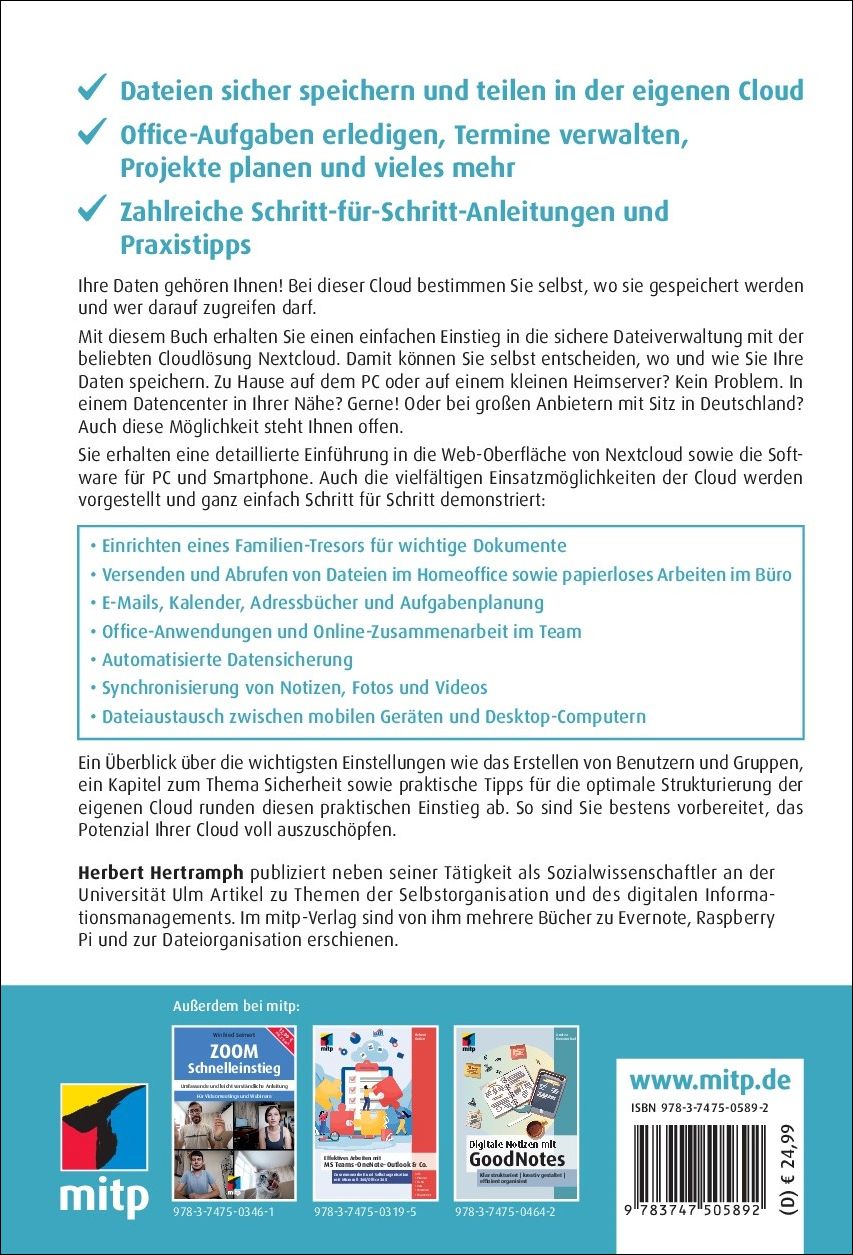 Rückseitencover Nextcloud Schnelleinstieg