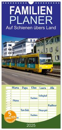 Vorderes Coverbild Familienplaner 2025 - Auf Schienen übers Land mit 5 Spalten (Wandkalender, 21 x 45 cm) CALVENDO