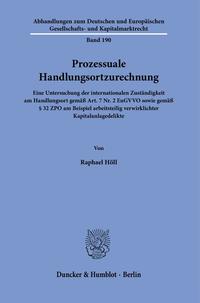 Vorderes Coverbild Prozessuale Handlungsortzurechnung.