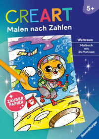 Vorderes Coverbild CreArt Malen nach Zahlen ab 5 - Zauberpapier: Weltraum