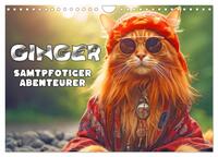 Vorderes Coverbild Ginger - Samtpfotiger Abenteurer (Wandkalender 2025 DIN A4 quer), CALVENDO Monatskalender