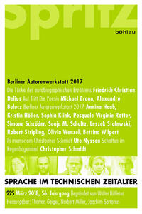 Vorderes Coverbild Berliner Autorenwerkstatt 2017