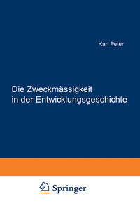 Vorderes Coverbild Die Zweckmässigkeit in der Entwicklungsgeschichte