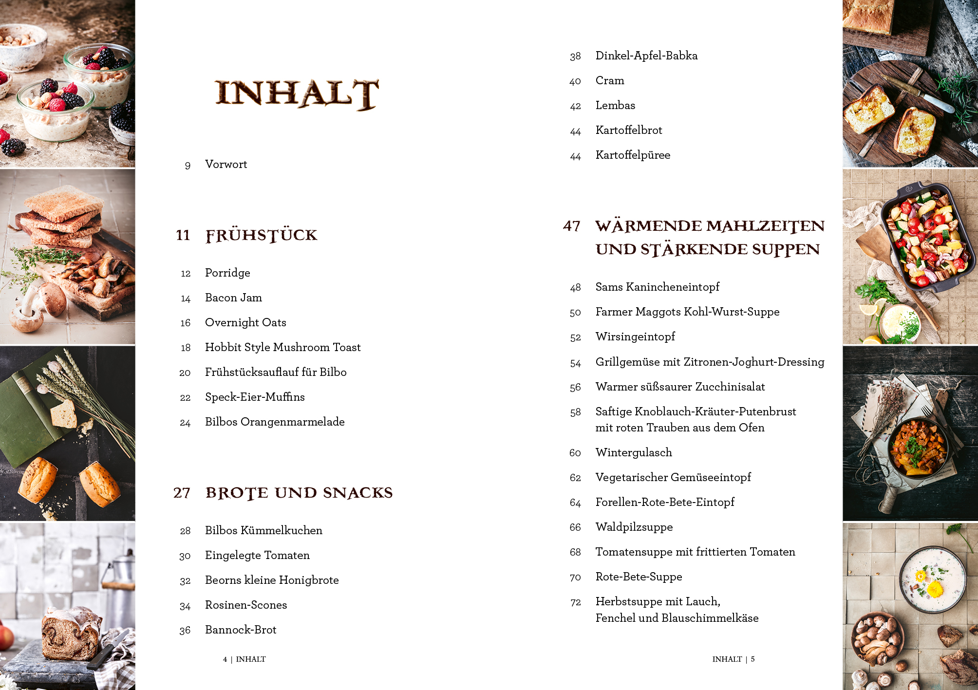 Beispielinhalt (Bild) Das inoffizielle Kochbuch zu Tolkiens Welt