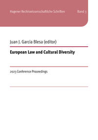 Vorderes Coverbild European Law and Cultural Diversity
