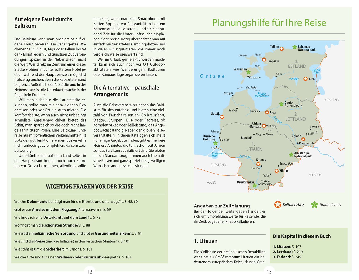 Beispielinhalt (Bild) DUMONT Reise-Handbuch Reiseführer Baltikum