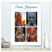 Vorderes Coverbild Starke Kriegerinnen (hochwertiger Premium Wandkalender 2025 DIN A2 hoch), Kunstdruck in Hochglanz
