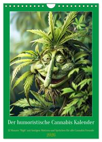 Vorderes Coverbild Der humoristische Cannabis Kalender (Wandkalender 2026 DIN A4 hoch), CALVENDO Monatskalender