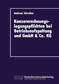 Vorderes Coverbild Konzernrechnungslegungspflichten bei Betriebsaufspaltung und GmbH & Co. KG