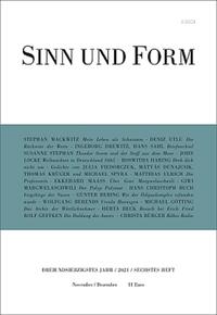 Vorderes Coverbild Sinn und Form 6/2021
