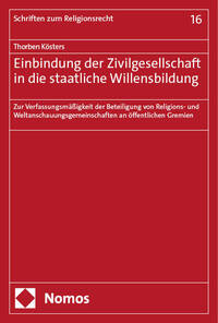 Vorderes Coverbild Einbindung der Zivilgesellschaft in die staatliche Willensbildung