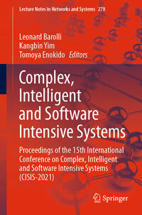 Vorderes Coverbild Complex, Intelligent and Software Intensive Systems