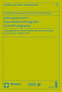 Vorderes Coverbild Kulturgüterrecht – Reproduktionsfotografie – StreetPhotography