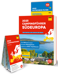 Vorderes Coverbild ADAC Campingführer Südeuropa 2025