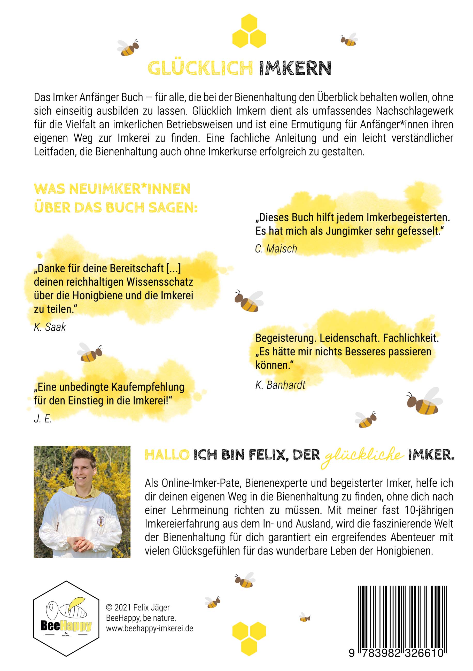 Rückseitencover Glücklich Imkern