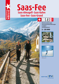 Vorderes Coverbild Wanderkarte Saas-Fee