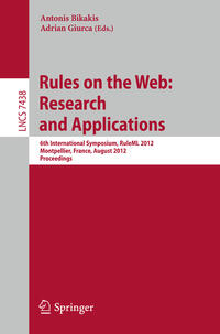 Vorderes Coverbild Rules on the Web: Research and Applications