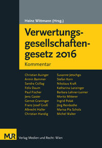 Vorderes Coverbild Verwertungsgesellschaftengesetz 2016
