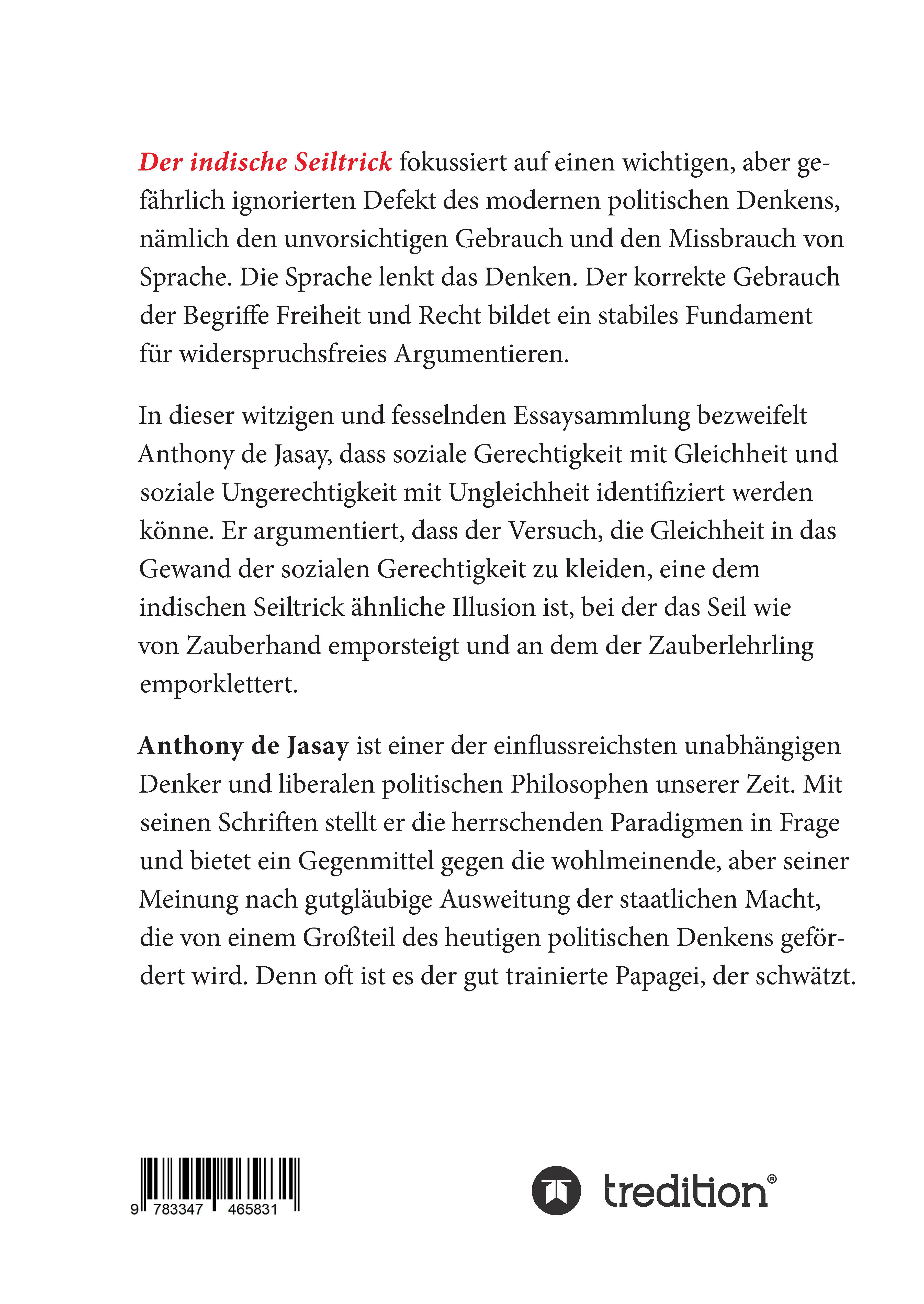 Rückseitencover Der indische Seiltrick