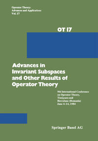 Vorderes Coverbild Advances in Invariant Subspaces and Other Results of Operator Theory