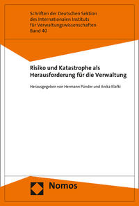 Vorderes Coverbild Risiko und Katastrophe als Herausforderung für die Verwaltung