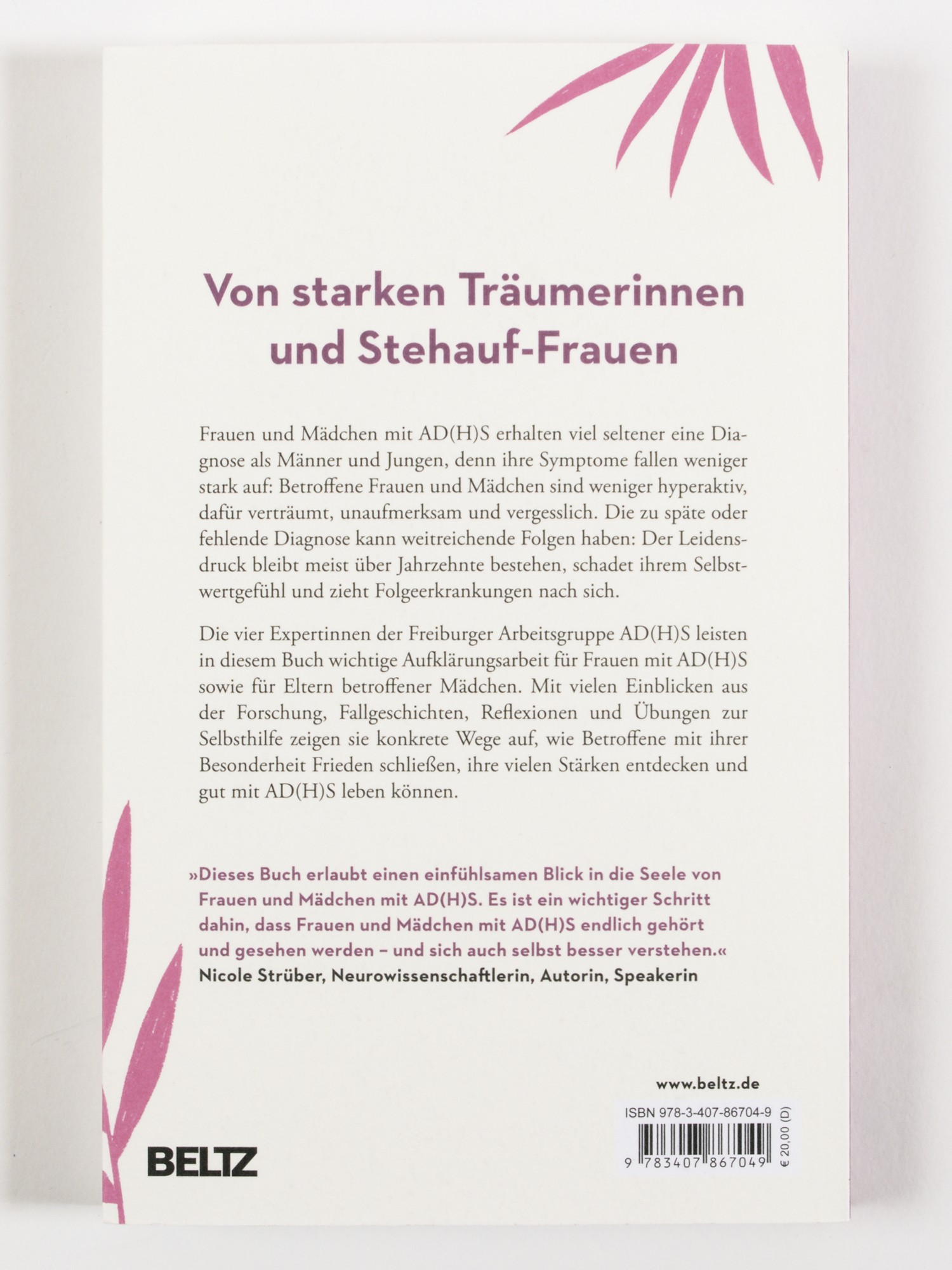 Rückseitencover Die Welt der Frauen und Mädchen mit AD(H)S