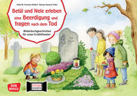 Vorderes Coverbild Betül und Nele erleben eine Beerdigung und fragen nach dem Tod. Kamishibai Bildkartenset