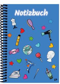 Vorderes Coverbild A 4 Notizbuch Manga Items, blau, blanko
