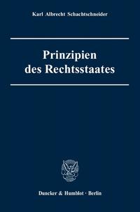 Vorderes Coverbild Prinzipien des Rechtsstaates.