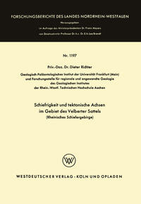 Vorderes Coverbild Schiefrigkeit und tektonische Achsen im Gebiet des Velberter Sattels (Rheinisches Schiefergebirge)
