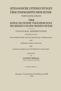 Vorderes Coverbild Histologische Untersuchungen Über Endokarditis Beim Hunde