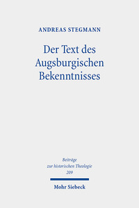 Vorderes Coverbild Der Text des Augsburgischen Bekenntnisses