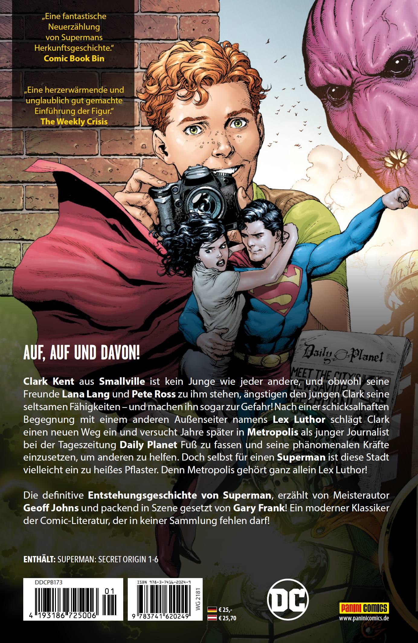 Rückseitencover Superman: Secret Origin