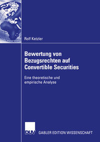 Vorderes Coverbild Bewertung von Bezugsrechten auf Convertible Securities