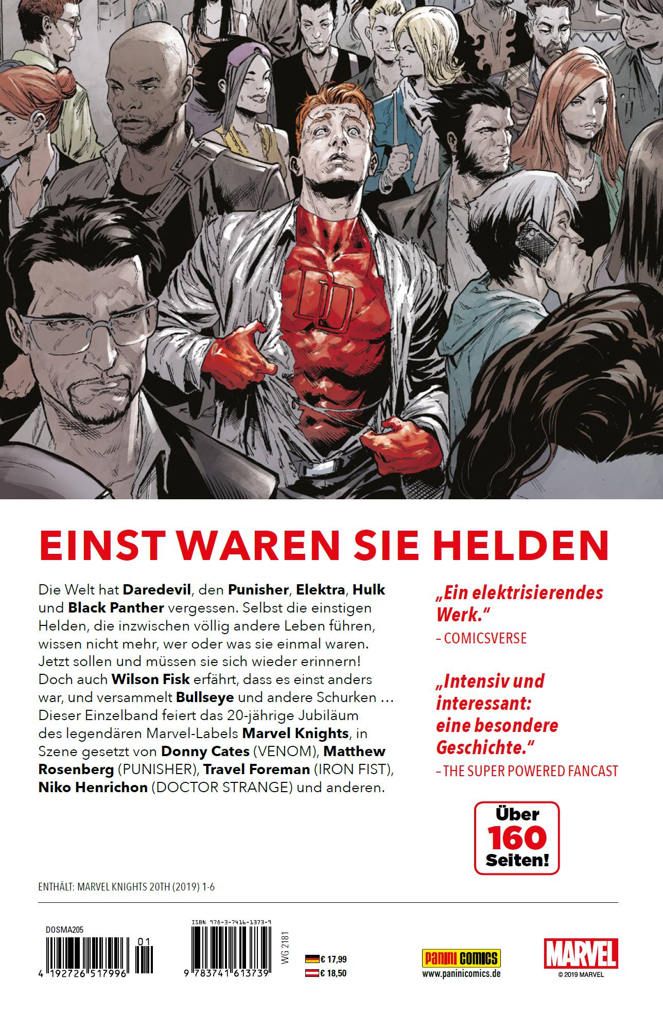 Rückseitencover Marvel Knights: Vergessene Helden