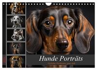 Vorderes Coverbild Hunde Porträts (Wandkalender 2025 DIN A4 quer), CALVENDO Monatskalender
