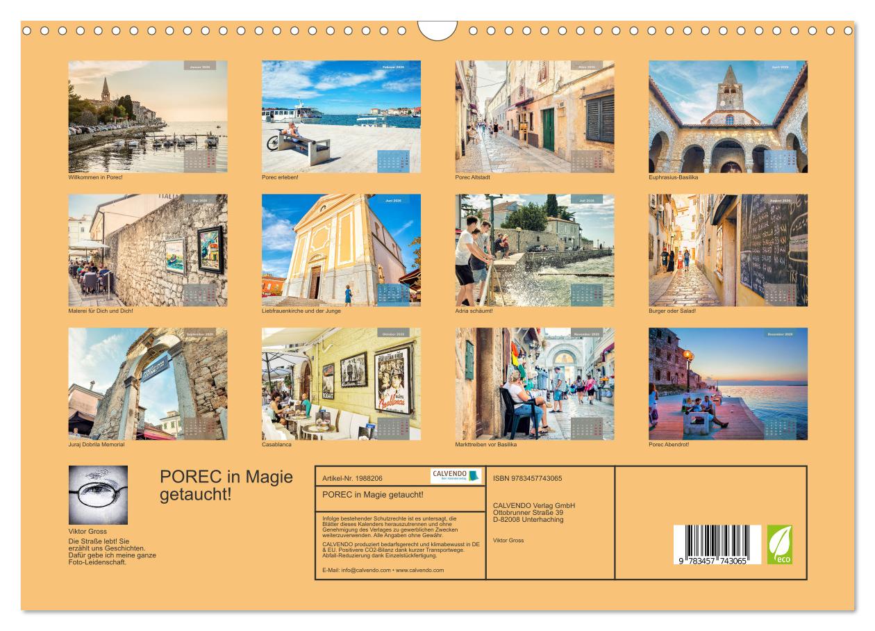 Beispielinhalt (Bild) POREC in Magie getaucht! (Wandkalender 2026 DIN A3 quer), CALVENDO Monatskalender