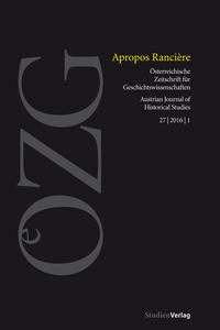 Vorderes Coverbild Österreichische Zeitschrift für Geschichtswissenschaften 1/2016