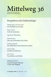 Vorderes Coverbild Perspektiven der Geldsoziologie