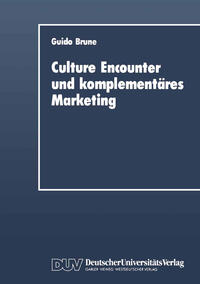 Vorderes Coverbild Culture Encounter and komplementäres Marketing
