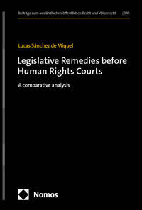 Vorderes Coverbild Legislative Remedies before Human Rights Courts