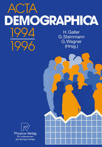 Vorderes Coverbild Acta Demographica 1994–1996
