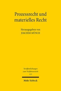 Vorderes Coverbild Prozessrecht und materielles Recht