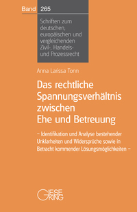 Vorderes Coverbild Das rechtliche Spannungsverhältnis zwischen Ehe und Betreuung