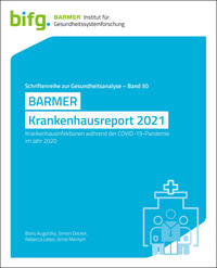 Vorderes Coverbild BARMER Krankenhausreport 2021