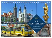 Vorderes Coverbild Visit Pilsen & Klatovy - Zwei böhmische Städte - Ein perfekter Urlaubstag (Tischkalender 2025 DIN A5 quer), CALVENDO Monatskalender