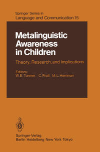 Vorderes Coverbild Metalinguistic Awareness in Children